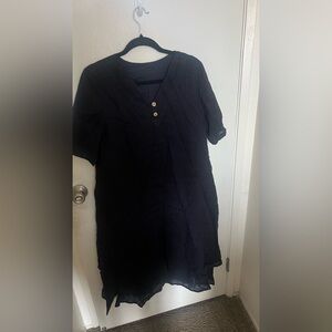 Asymmetrical Black Dress